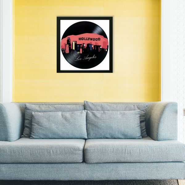 Vinyl Record Decor in a Wooden Frame Los Angeles 14" 29-4-1 photo