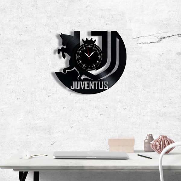 Wall Vinyl Record Clock FC Juventus 12" Vinyl-Clock-FC Juventus-1 photo