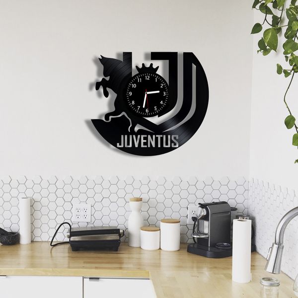 Wall Vinyl Record Clock FC Juventus 12" Vinyl-Clock-FC Juventus-1 photo