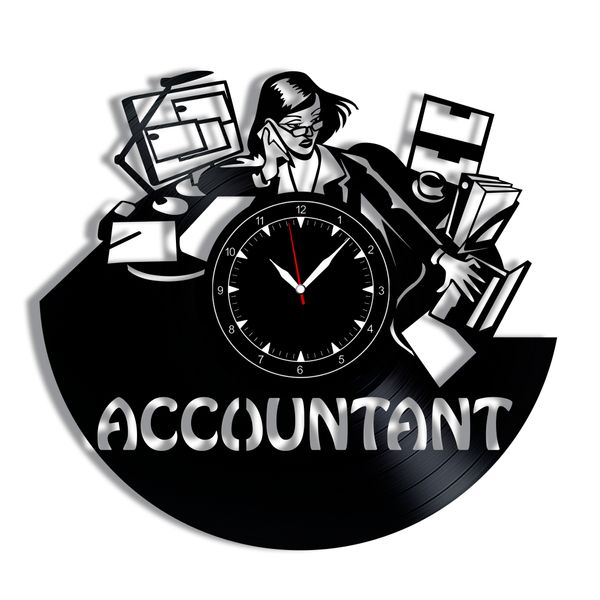 Wall Vinyl Record Clock Accountant 12" Vinyl-Clock-Accountant-1 photo