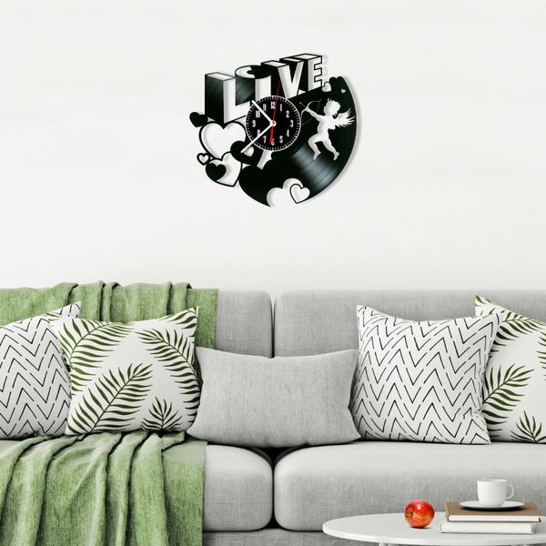 Wall Vinyl Record Clock Love 12" 125-1-3 photo