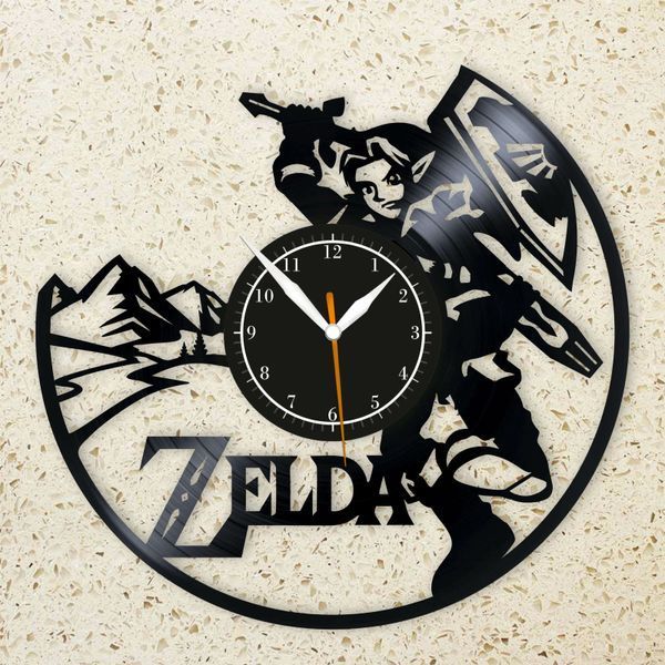 Настінний вініловий годинник Зеьда, діаметр 30см Vinyl-Clock-The Legend of Zelda-9 фото