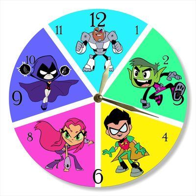 Настінний вініловий годинник Підлітки-Титани, діаметр 30см UF-Clock-C-Teen Titans-2 фото