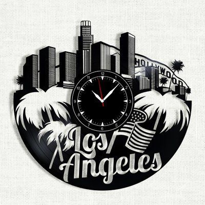 Wall Vinyl Record Clock Los Angeles 12" 29-1-1 photo