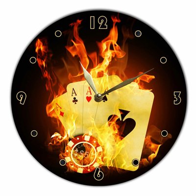 Wall Vinyl Record Clock Poker 12" UF-Clock-Poker-3 photo