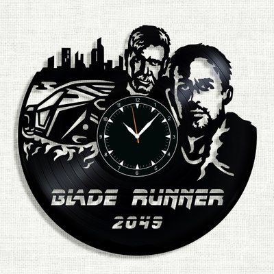Настінний вініловий годинник Той, хто біжить по лезу, діаметр 30см Vinyl-Clock-M-Blade Runner-1 фото