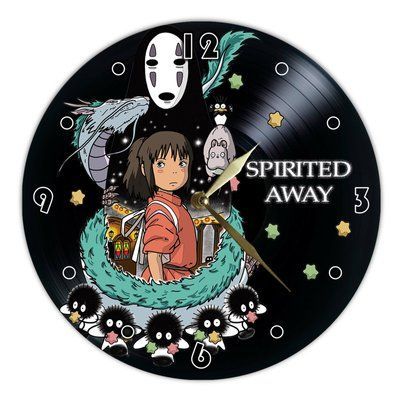 Настінний вініловий годинник Віднесені привидами, діаметр 30см UF-Clock-Spirited Away-2 фото