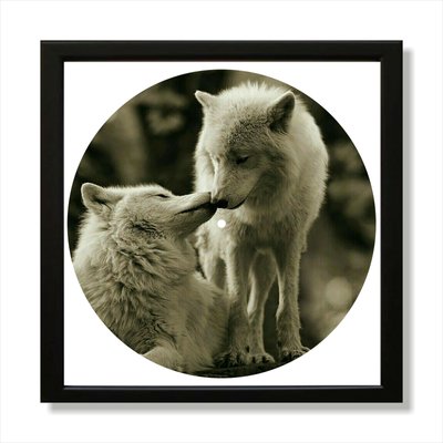 Vinyl Record Decor in a Wooden Frame Wolf 14" UF-Frame-Wolf-1 photo