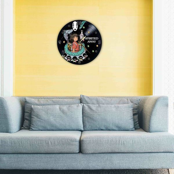 Настінний вініловий годинник Віднесені привидами, діаметр 30см UF-Clock-Spirited Away-2 фото