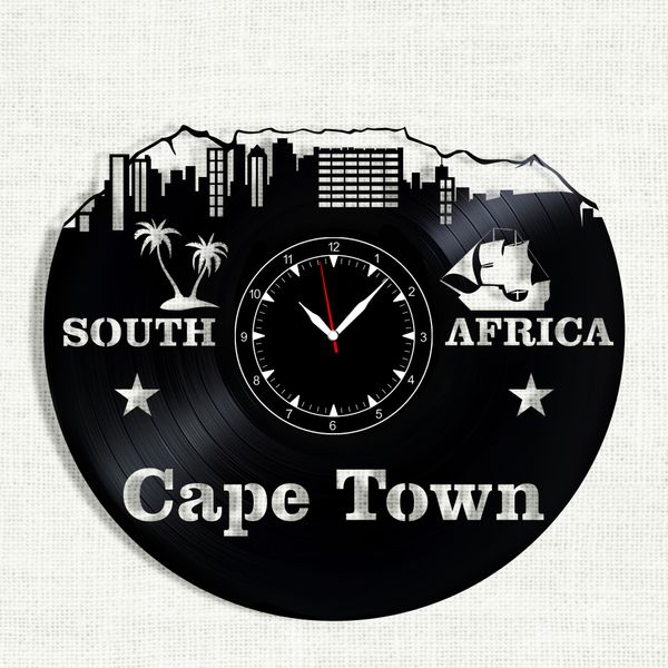 Wall Vinyl Record Clock Cape Town 12" Vinyl-Clock-Cape Town-1 photo