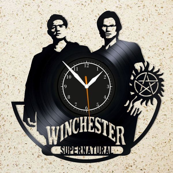 Настінний вініловий годинник Надприродне, діаметр 30см Vinyl-Clock-M-Supernatural-4 фото