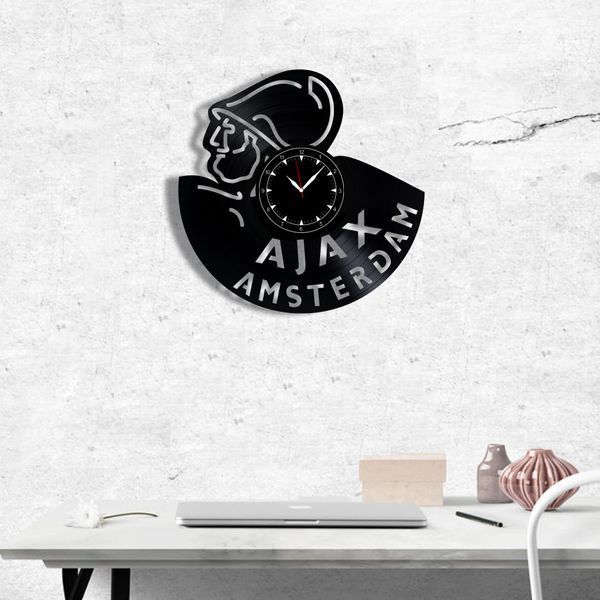 Wall Vinyl Record Clock AFC Ajax 12" 195-1-1 photo