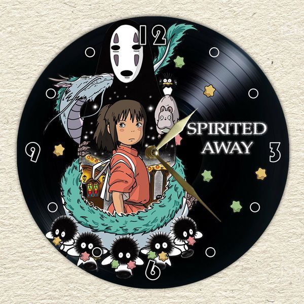 Настінний вініловий годинник Віднесені привидами, діаметр 30см UF-Clock-Spirited Away-2 фото