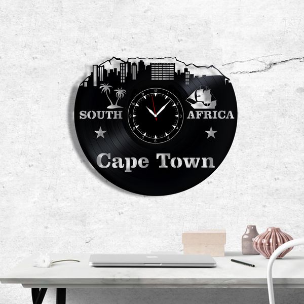 Wall Vinyl Record Clock Cape Town 12" Vinyl-Clock-Cape Town-1 photo