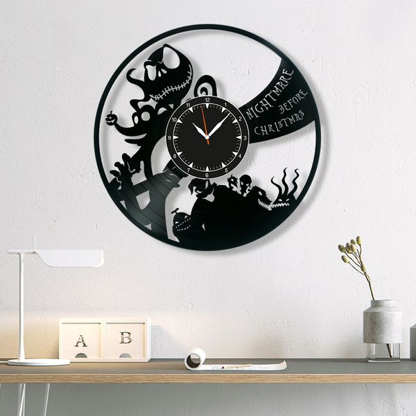 Wall Vinyl Record Clock Nightmare Before Christmas 12" Vinyl-Clock-Nightmare Before Christmas-12 photo