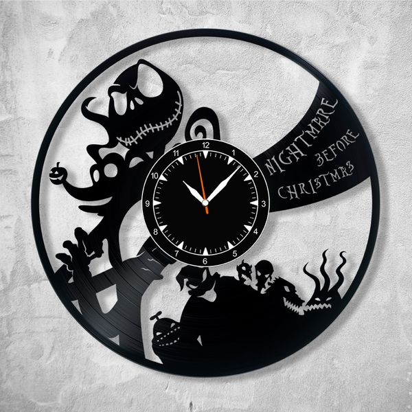 Wall Vinyl Record Clock Nightmare Before Christmas 12" Vinyl-Clock-Nightmare Before Christmas-12 photo