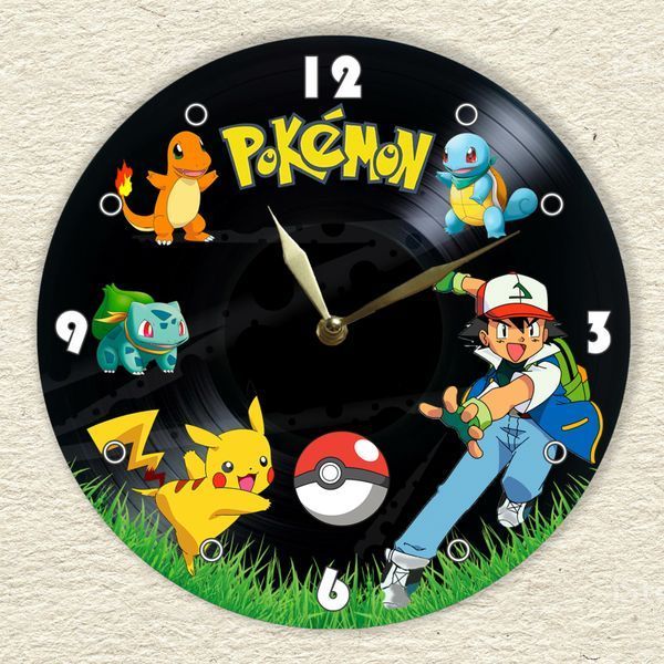 Настінний вініловий годинник Покемон, діаметр 30см UF-Clock-C-Pokemon-2 фото