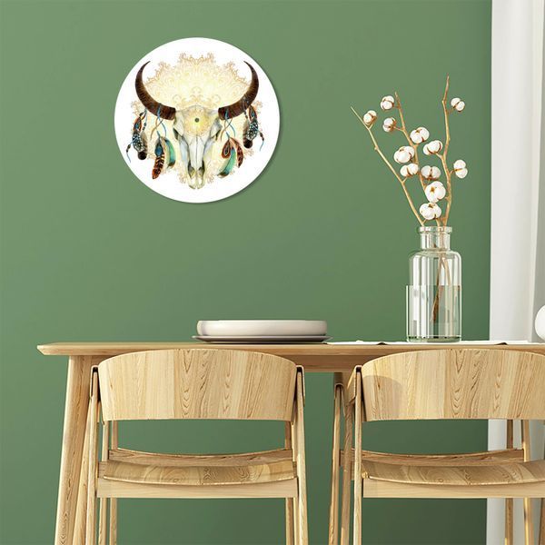 Vinyl Record Decor Cow Skull Head 12" 127-3-1 photo