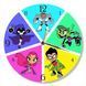 Настінний вініловий годинник Підлітки-Титани, діаметр 30см UF-Clock-C-Teen Titans-2 фото 1