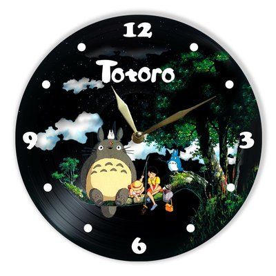 Настінний вініловий годинник Мій сусід Тоторо, діаметр 30см UF-Clock-My Neighbor Totoro-2 фото