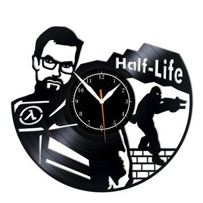 Настінний вініловий годинник Half-Life, діаметр 30см Vinyl-Clock-Half-Life-2 фото