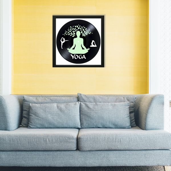 Vinyl Record Decor in a Wooden Frame Yoga 14" UF-Frame-Yoga-1 photo