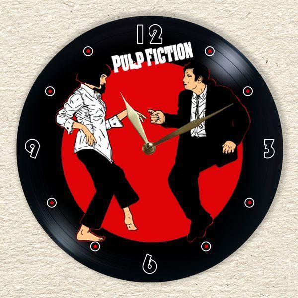 Настінний вініловий годинник Кримінальне чтиво, діаметр 30см UF-Clock-M-Pulp Fiction-3 фото