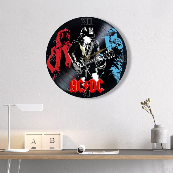 Wall Vinyl Record Clock AC DC 12" UF-Clock-AC DC-4 photo