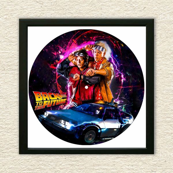 Vinyl Record Decor in a Wooden Frame Back to the Future 14" UF-Frame-M-Back to the Future-2 photo