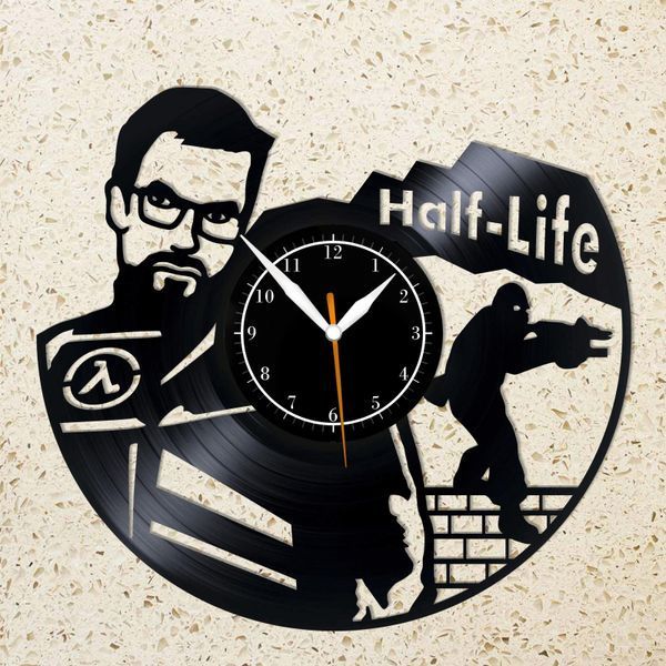Настінний вініловий годинник Half-Life, діаметр 30см Vinyl-Clock-Half-Life-2 фото