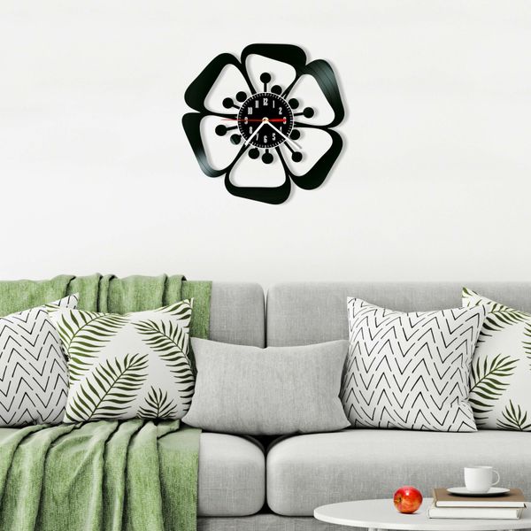 Wall Vinyl Record Clock Flowers 12" Vinyl-Clock-Flowers-3 photo