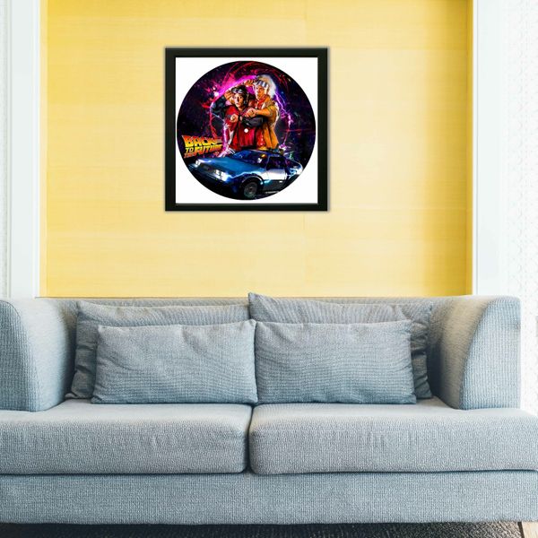 Vinyl Record Decor in a Wooden Frame Back to the Future 14" UF-Frame-M-Back to the Future-2 photo