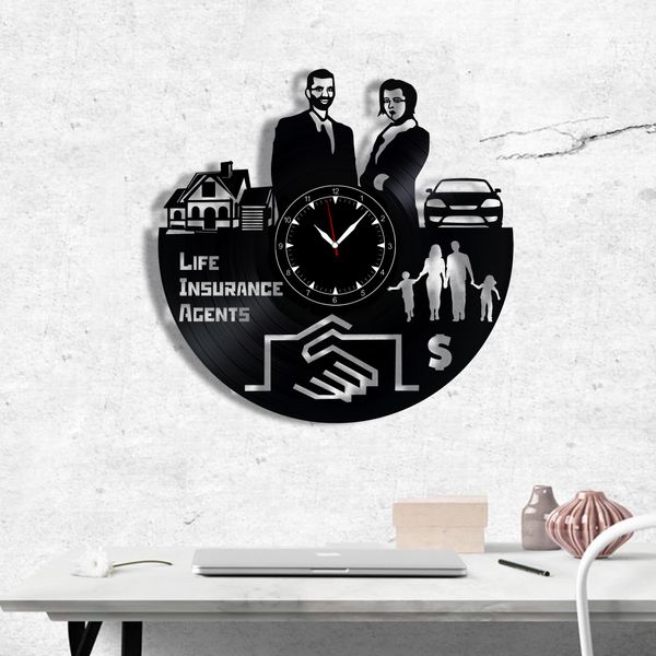 Wall Vinyl Record Clock Insurance Agent 12" Vinyl-Clock-Insurance Agent-1 photo