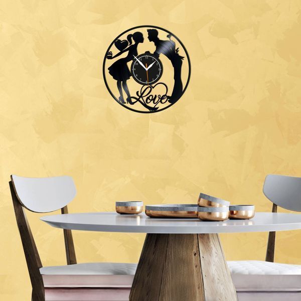Wall Vinyl Record Clock Love 12" 125-1-4 photo
