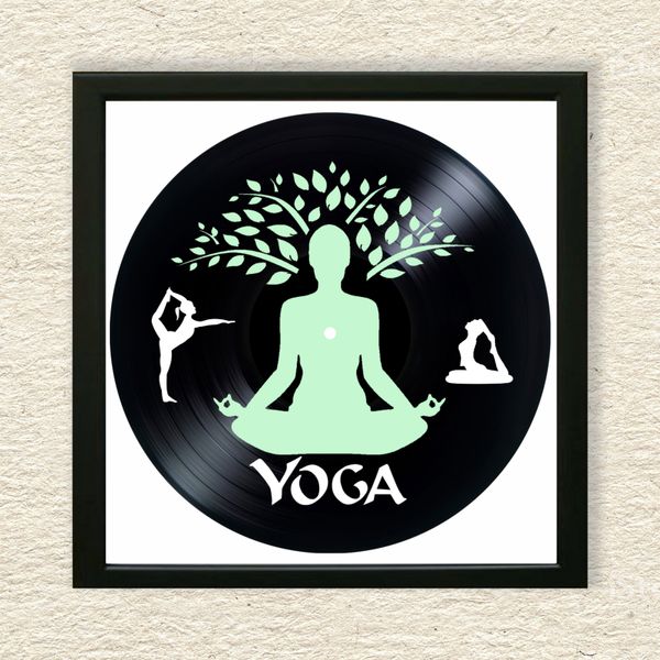 Vinyl Record Decor in a Wooden Frame Yoga 14" UF-Frame-Yoga-1 photo