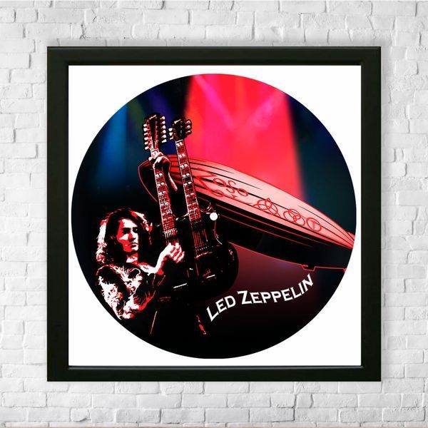 Vinyl Record Decor in a Wooden Frame Led Zeppelin 14" 548-4-1 photo