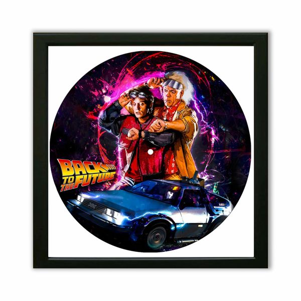 Vinyl Record Decor in a Wooden Frame Back to the Future 14" UF-Frame-M-Back to the Future-2 photo