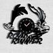 Настінний вініловий годинник Дорожній бігун, діаметр 30см Vinyl-Clock-C-Road Runner-2 фото