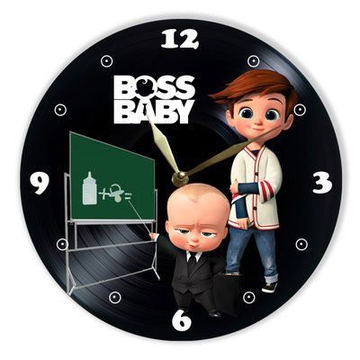 Настінний вініловий годинник Бебі бос, діаметр 30см UF-Clock-C-Boss Baby-1 фото