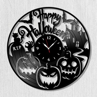 Wall Vinyl Record Clock Halloween 12" Vinyl-Clock-Halloween-4 photo