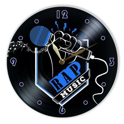 Wall Vinyl Record Clock Rap 12" UF-Clock-Rap-1 photo