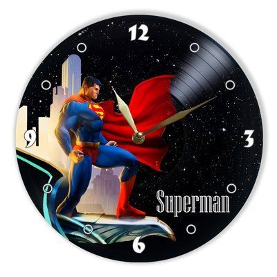 Wall Vinyl Record Clock Superman 12" UF-Clock-Superman-1 photo