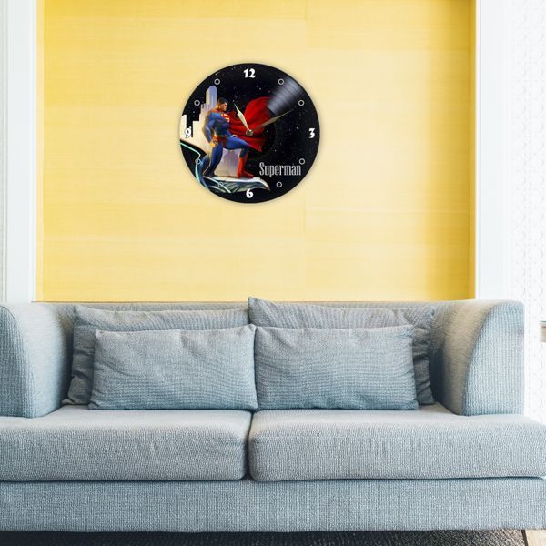 Wall Vinyl Record Clock Superman 12" UF-Clock-Superman-1 photo
