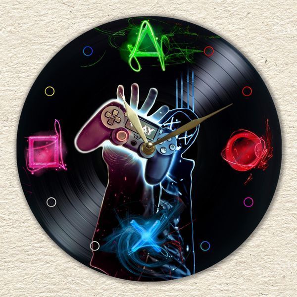Настінний вініловий годинник PlayStation, діаметр 30см UF-Clock-PlayStation-3 фото