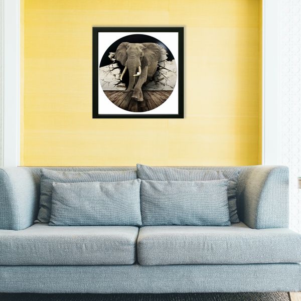 Vinyl Record Decor in a Wooden Frame Elephant 14" UF-Frame-Elephant-2 photo