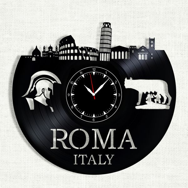 Wall Vinyl Record Clock Roma 12" Vinyl-Clock-Roma-1 photo