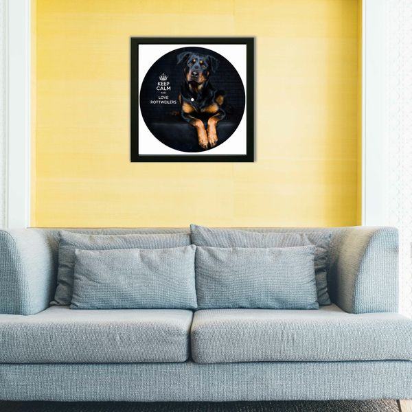 Vinyl Record Decor in a Wooden Frame Rottweilers 14" UF-Frame-Rottweilers-1 photo