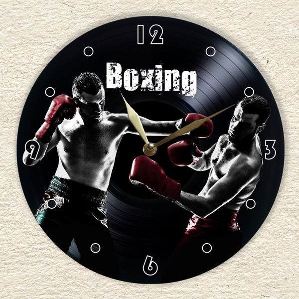 Wall Vinyl Record Clock Boxing 12" 213-2-1 photo