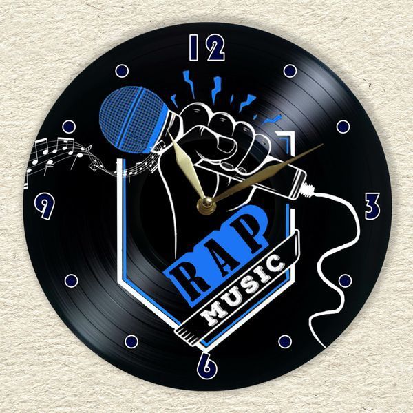 Wall Vinyl Record Clock Rap 12" UF-Clock-Rap-1 photo