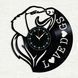 Wall Vinyl Record Clock Dogs 12" 48-1-1 photo 1